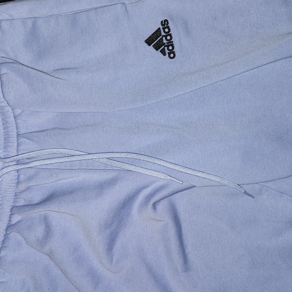 Adidas Mens 2XL Blue Spark Sweatpant Joggers Black 3-Stripes Embroidered Logo - Picture 5 of 10